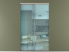 Перегородка Формато внутри проёма 2 створки