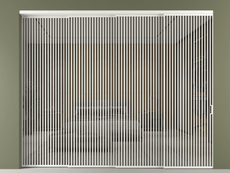 Перегородка Формато внутри проёма 4 створки с синхронным механизмом