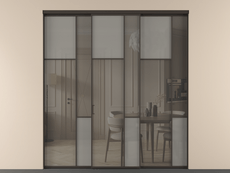 Перегородка Мозаик внутри проёма 3 створки