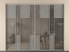 Перегородка Мозаик внутри проёма 4 створки