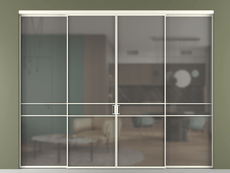 Перегородка Formato внутри проёма 4 створки