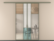 Перегородка Мозаик вдоль стены 2 створки