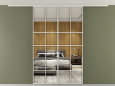 Перегородка Formato вдоль стены на потолок 2 створки