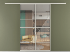 Перегородка Formato вдоль стены 2 створки