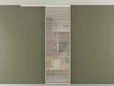 Перегородка Формато вдоль стены на потолок 1 створка