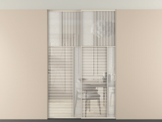 Перегородка Мозаик внутри проёма скрытое крепление в потолок 2 створки