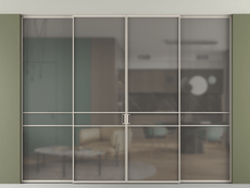 Перегородка Формато внутри проёма скрытое крепление в потолок 4 створки