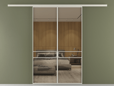 Перегородка Формато вдоль стены 2 створки