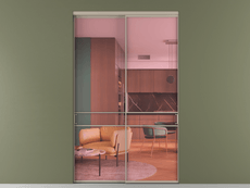 Перегородка Формато внутри проёма 2 створки