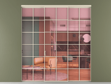 Перегородка Formato внутри проёма 3 створки