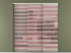 Перегородка Формато внутри проёма 3 створки с синхронным механизмом