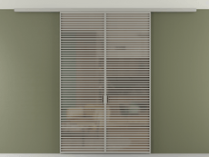 Перегородка Формато вдоль стены на потолок 2 створки