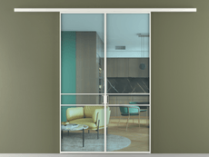 Перегородка Формато вдоль стены 2 створки