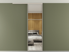 Перегородка Формато вдоль стены на потолок 1 створка