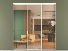 Перегородка Формато внутри проёма 3 створки