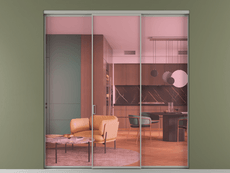 Перегородка Formato внутри проёма 3 створки