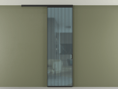 Перегородка Formato вдоль стены на потолок 1 створка