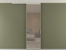 Перегородка Формато вдоль стены на потолок 1 створка