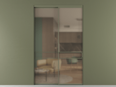 Перегородка Formato внутри проёма 2 створки