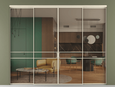 Перегородка Формато внутри проёма 4 створки