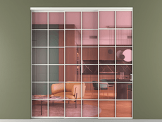 Перегородка Формато внутри проёма 3 створки с синхронным механизмом