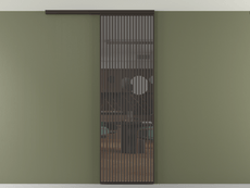 Перегородка Formato вдоль стены на потолок 1 створка