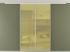 Перегородка Формато вдоль стены на потолок 2 створки