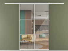 Перегородка Формато вдоль стены 2 створки