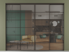 Перегородка Формато внутри проёма 4 створки