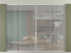 Перегородка Формато внутри проёма скрытое крепление в потолок 4 створки