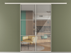 Перегородка Формато вдоль стены 2 створки