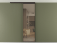 Перегородка Formato вдоль стены на потолок 1 створка