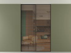 Перегородка Формато внутри проёма скрытое крепление в потолок 2 створки