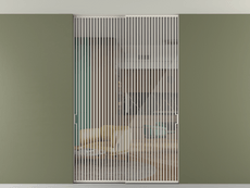 Перегородка Formato внутри проёма скрытое крепление в потолок 2 створки