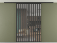 Перегородка Формато вдоль стены на потолок 2 створки