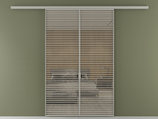 Перегородка Formato вдоль стены 2 створки