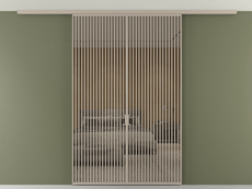 Перегородка Формато вдоль стены на потолок 2 створки