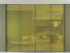 Перегородка Формато внутри проёма скрытое крепление в потолок 4 створки