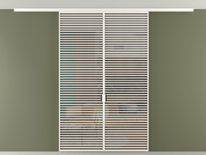 Перегородка Формато вдоль стены на потолок 2 створки