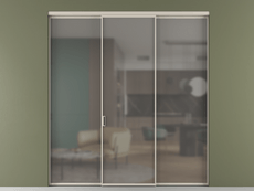 Перегородка Formato внутри проёма 3 створки