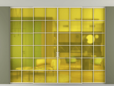 Перегородка Формато внутри проёма скрытое крепление в потолок 4 створки