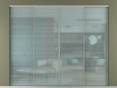 Перегородка Formato внутри проёма 4 створки