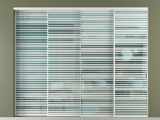 Перегородка Формато внутри проёма 4 створки с синхронным механизмом