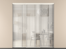 Перегородка Мозаик внутри проёма 3 створки