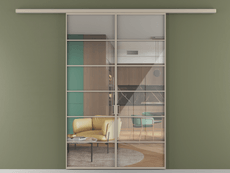 Перегородка Формато вдоль стены 2 створки