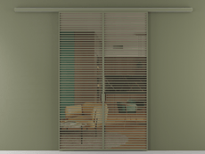 Перегородка Формато вдоль стены 2 створки