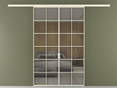 Перегородка Формато вдоль стены 2 створки