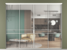 Перегородка Formato внутри проёма 4 створки