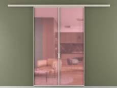 Перегородка Формато вдоль стены 2 створки