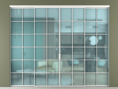 Перегородка Formato внутри проёма 4 створки